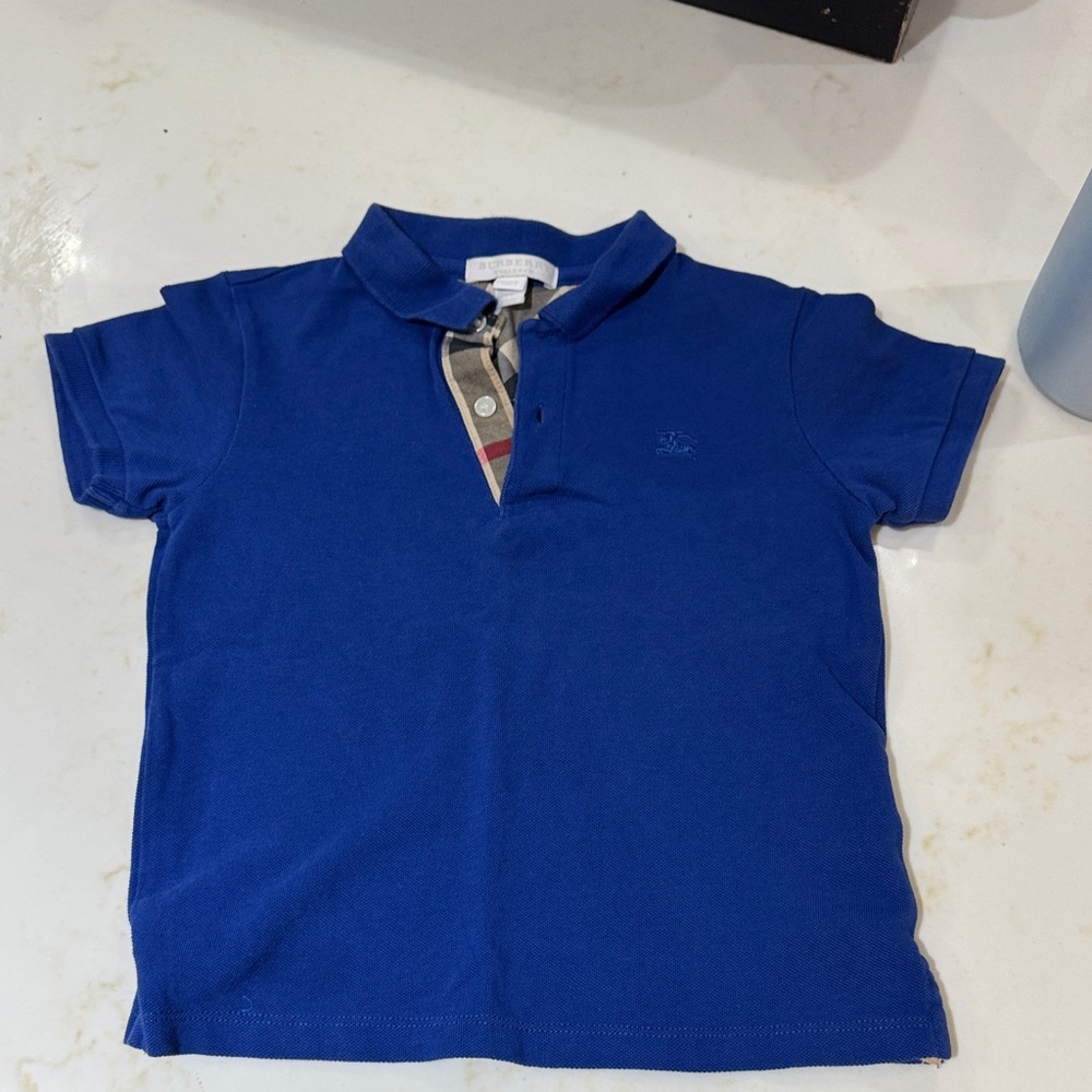 Burberry Royal Blue Kids Polo Shirt